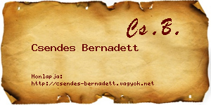 Csendes Bernadett névjegykártya